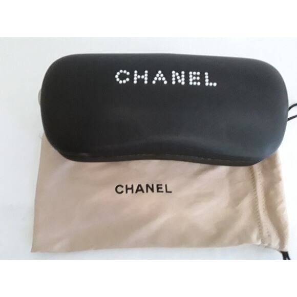 Auth Chanel CC Logo Tortoise Shell Sunglasses, Case & Bag